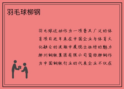 羽毛球柳钢